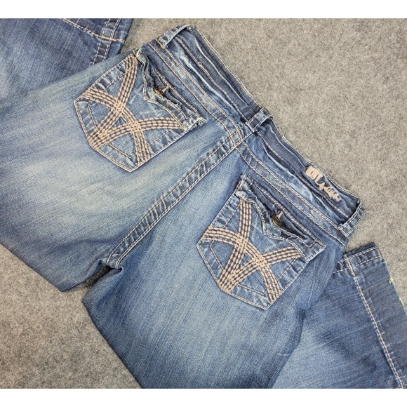 Kut from the Kloth Denim - Kut From The Kloth Capri Jeans Womens 6 Blue Thick Stitch Y2K Boho Streetwear